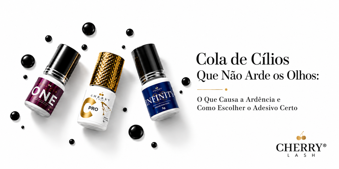 Cola de cílios que não arde os olhos: guia para escolher adesivo de extensão de cílios confortável