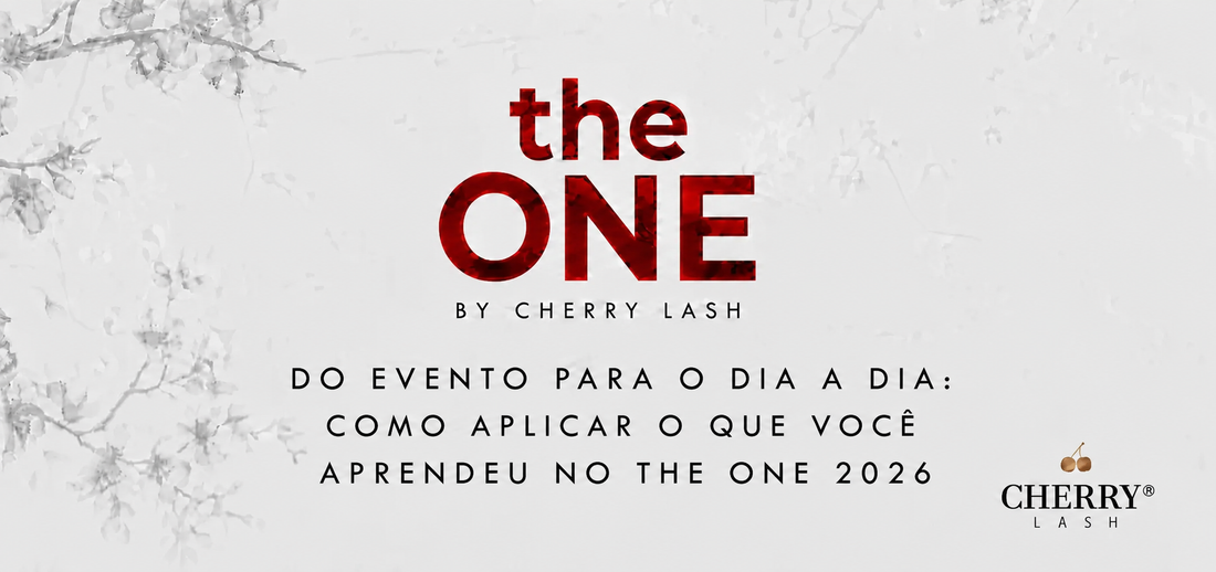 Banner do The One 2026 com o tema “Do Evento para o Dia a Dia” e logos The One e Cherry Lash.