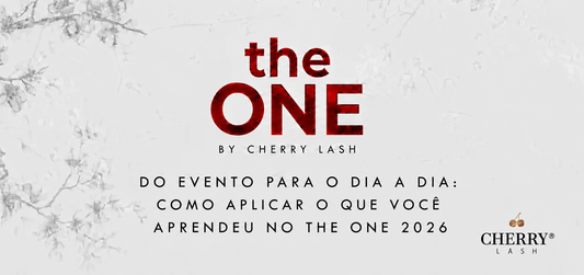 Banner do The One 2026 com o tema “Do Evento para o Dia a Dia” e logos The One e Cherry Lash.