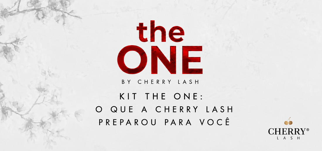 Banner da Cherry Lash sobre o Kit The One, destacando novidades e benefícios preparados para lash designers.