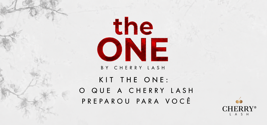 Banner da Cherry Lash sobre o Kit The One, destacando novidades e benefícios preparados para lash designers.