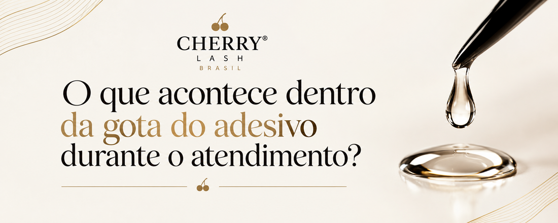 O que acontece dentro da gota da cola de cílios durante o atendimento?